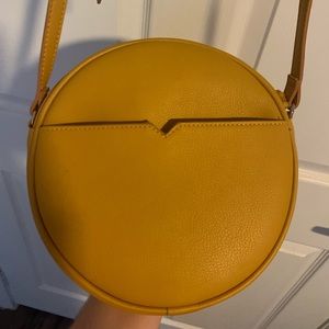 Mustard pleather crossbody bag